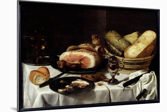 Still Life with Ham-Pieter Claesz-Mounted Giclee Print