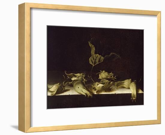 Still Life with Hazel-Nuts, 1696-Adrian Coorte-Framed Giclee Print