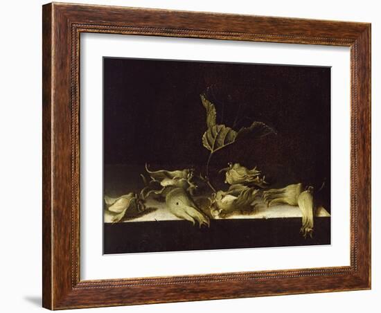 Still Life with Hazel-Nuts, 1696-Adrian Coorte-Framed Giclee Print