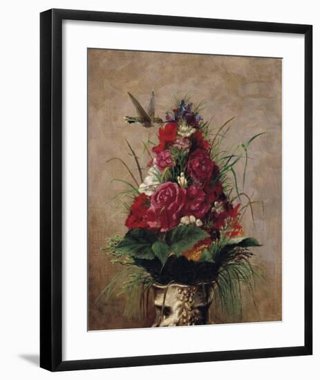 Still Life with Hummingbird-William Merritt Chase-Framed Premium Giclee Print