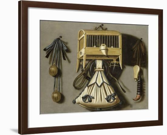 Still Life with Hunting Tackle-Johannes Leemans-Framed Art Print