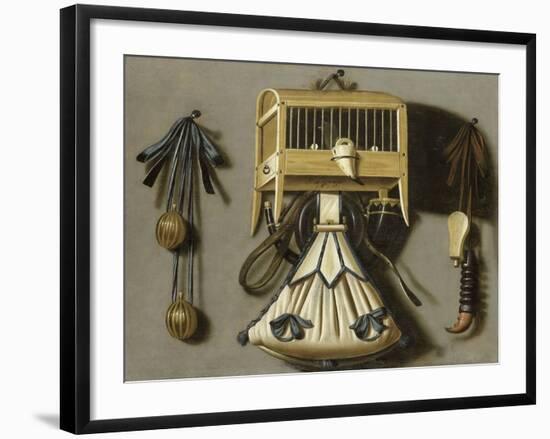 Still Life with Hunting Tackle-Johannes Leemans-Framed Art Print