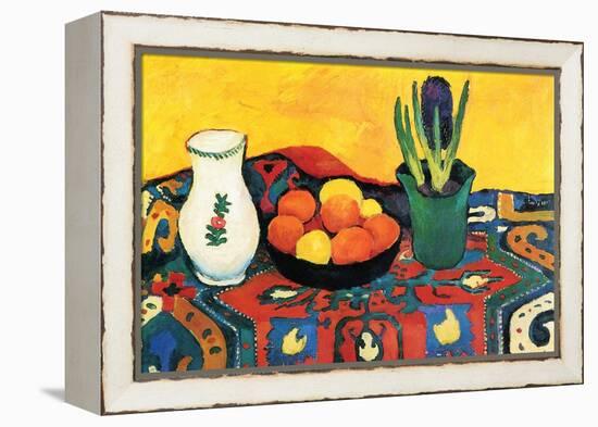 Still Life with Hyacinthe-Auguste Macke-Framed Stretched Canvas