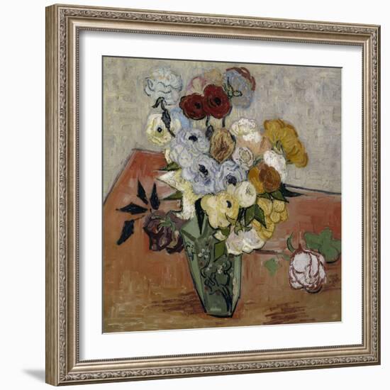 Still-Life with Japanese Vase, c.1890-Vincent van Gogh-Framed Giclee Print