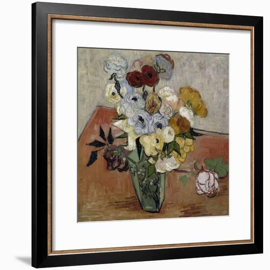 Still-Life with Japanese Vase, c.1890-Vincent van Gogh-Framed Giclee Print