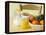 Still Life with Juice, Fruit, Milk and Cornflakes-Kai Schwabe-Framed Premier Image Canvas