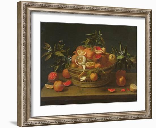 Still Life with Lemon, Orange and Pomegranate-null-Framed Giclee Print