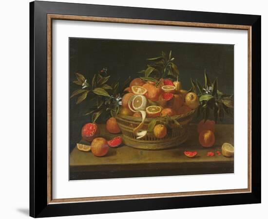 Still Life with Lemon, Orange and Pomegranate-null-Framed Giclee Print