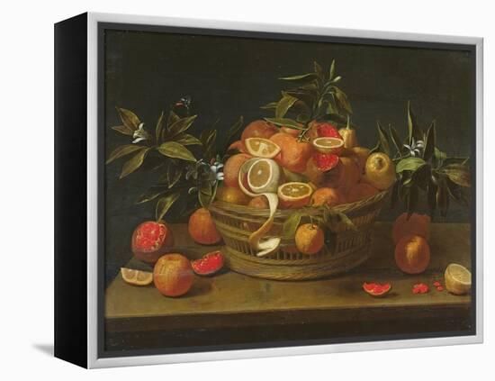 Still Life with Lemon, Orange and Pomegranate-null-Framed Premier Image Canvas