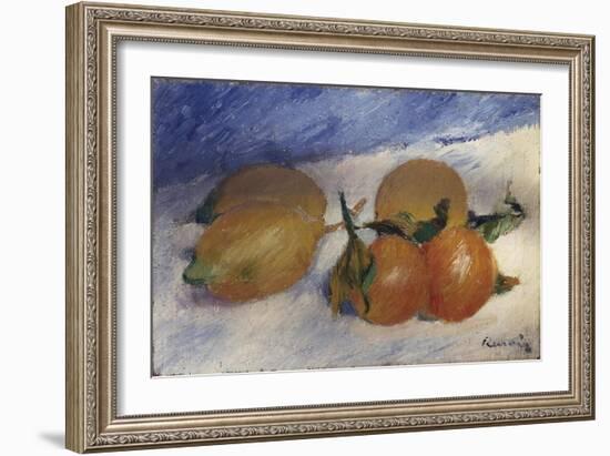 Still Life with Lemons and Oranges, 1881-Edgar Degas-Framed Giclee Print