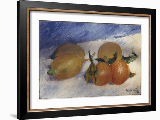 Still Life with Lemons and Oranges, 1881-Edgar Degas-Framed Giclee Print