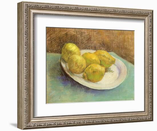 Still Life with Lemons on a Plate, 1887-Vincent van Gogh-Framed Giclee Print