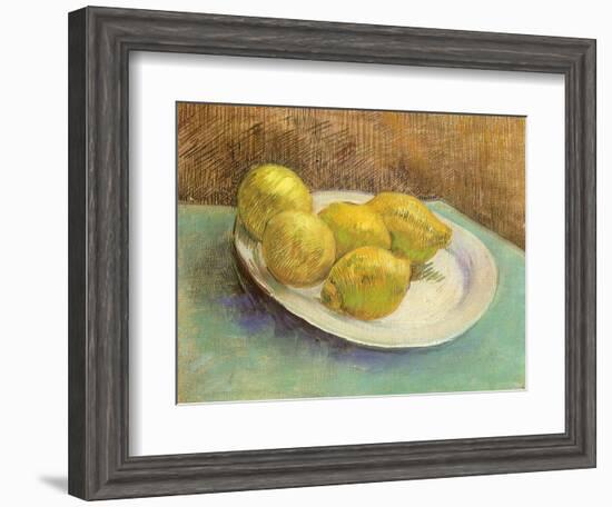 Still Life with Lemons on a Plate, 1887-Vincent van Gogh-Framed Giclee Print