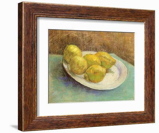 Still Life with Lemons on a Plate, 1887-Vincent van Gogh-Framed Giclee Print