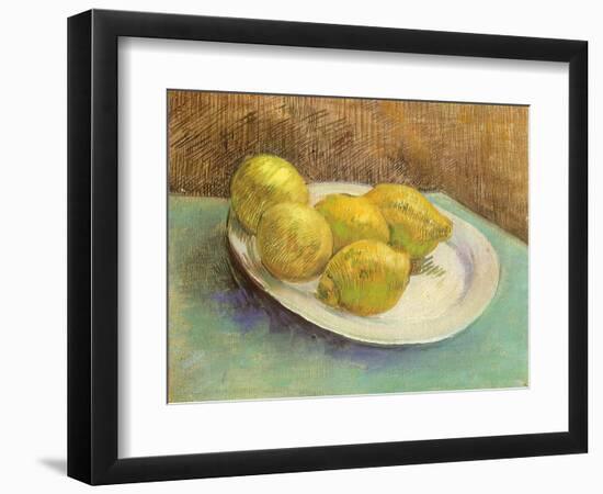 Still Life with Lemons on a Plate, 1887-Vincent van Gogh-Framed Giclee Print