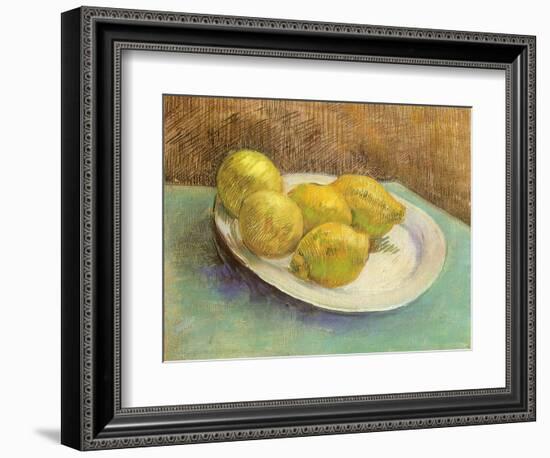 Still Life with Lemons on a Plate, 1887-Vincent van Gogh-Framed Giclee Print