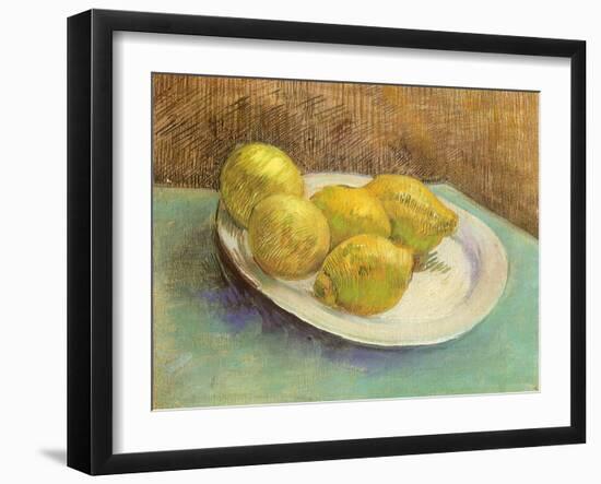 Still Life with Lemons on a Plate, 1887-Vincent van Gogh-Framed Giclee Print