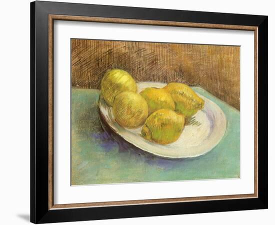 Still Life with Lemons on a Plate, 1887-Vincent van Gogh-Framed Giclee Print