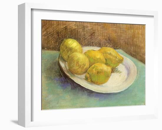 Still Life with Lemons on a Plate, 1887-Vincent van Gogh-Framed Giclee Print