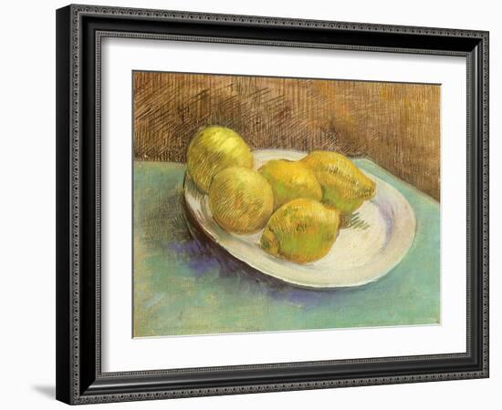 Still Life with Lemons on a Plate, 1887-Vincent van Gogh-Framed Giclee Print