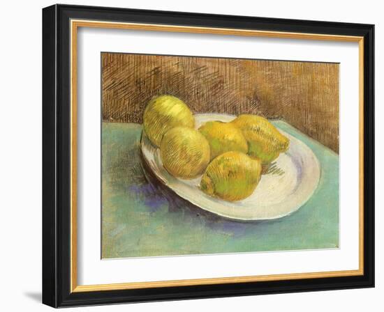 Still Life with Lemons on a Plate, 1887-Vincent van Gogh-Framed Giclee Print