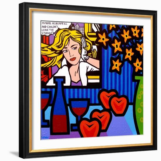 Still Life with Lichtenstein 2-John Nolan-Framed Giclee Print