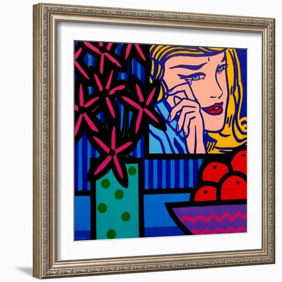 Still Life with Lichtenstein Crying Girl-John Nolan-Framed Giclee Print