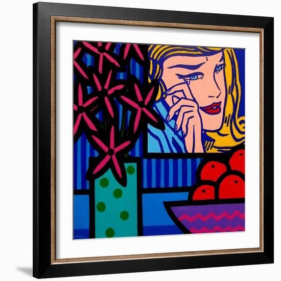 Still Life with Lichtenstein Crying Girl-John Nolan-Framed Giclee Print