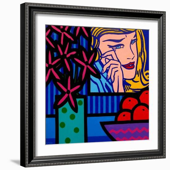 Still Life with Lichtenstein Crying Girl-John Nolan-Framed Giclee Print