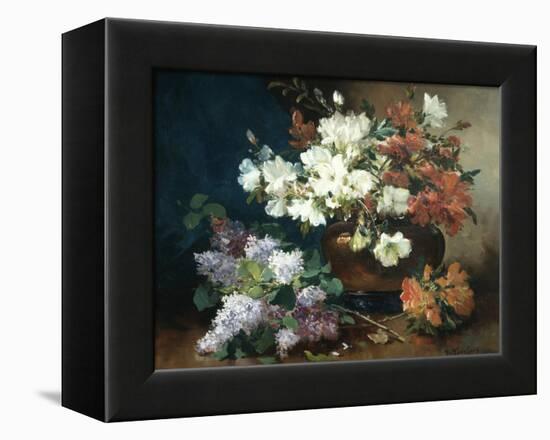 Still Life with Lilac-Eugene Henri Cauchois-Framed Premier Image Canvas