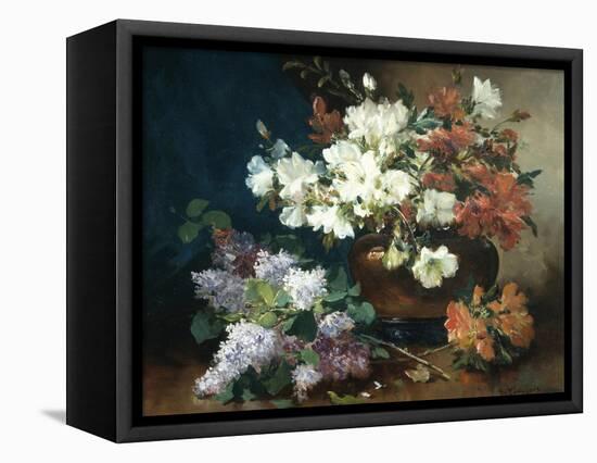 Still Life with Lilac-Eugene Henri Cauchois-Framed Premier Image Canvas