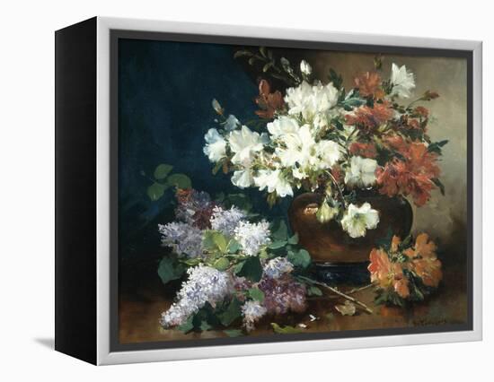 Still Life with Lilac-Eugene Henri Cauchois-Framed Premier Image Canvas