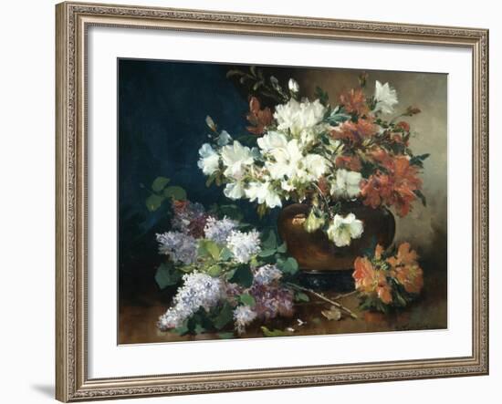 Still Life with Lilac-Eugene Henri Cauchois-Framed Giclee Print