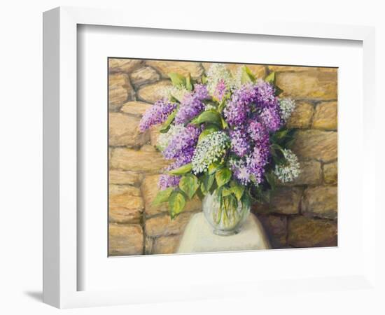 Still Life With Lilacs-kirilstanchev-Framed Art Print