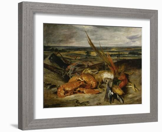 Still Life with Lobster, 1827-Eugene Delacroix-Framed Giclee Print