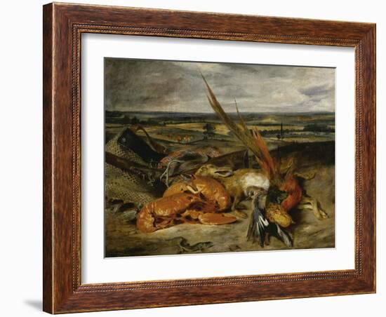 Still Life with Lobster, 1827-Eugene Delacroix-Framed Giclee Print