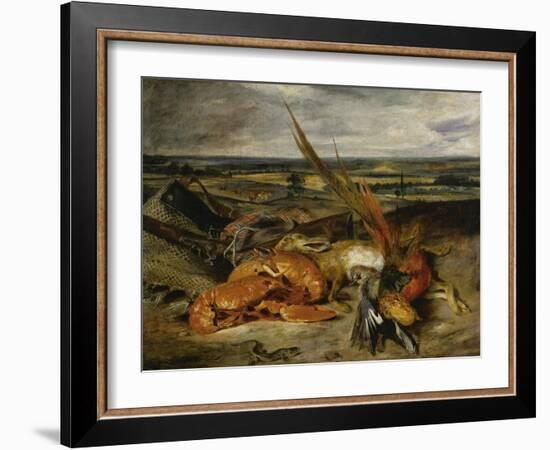 Still Life with Lobster, 1827-Eugene Delacroix-Framed Giclee Print