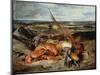 Still Life with Lobster and Trophies of Hunting and Fishing - Oil on Canvas, 1827-Ferdinand Victor Eugene Delacroix-Mounted Giclee Print