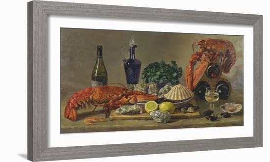 Still Life With Lobsters-Valeriy Chuikov-Framed Giclee Print