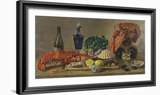 Still Life With Lobsters-Valeriy Chuikov-Framed Giclee Print