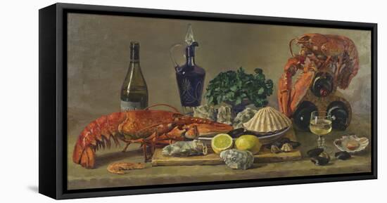 Still Life With Lobsters-Valeriy Chuikov-Framed Stretched Canvas