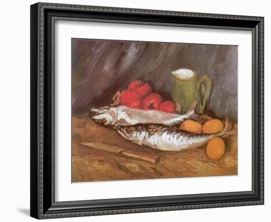 Still Life with Mackerel, 1886-Vincent van Gogh-Framed Giclee Print