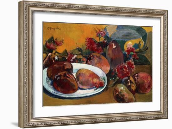 Still Life with Mangoes-Paul Gauguin-Framed Giclee Print