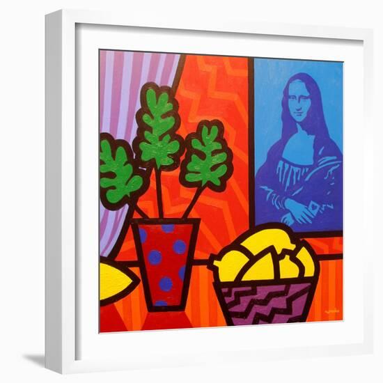 Still Life with Matisse and Mona Lisa-John Nolan-Framed Premium Giclee Print