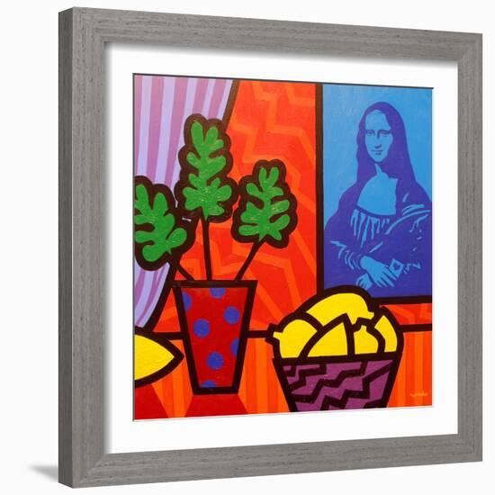 Still Life with Matisse and Mona Lisa-John Nolan-Framed Giclee Print