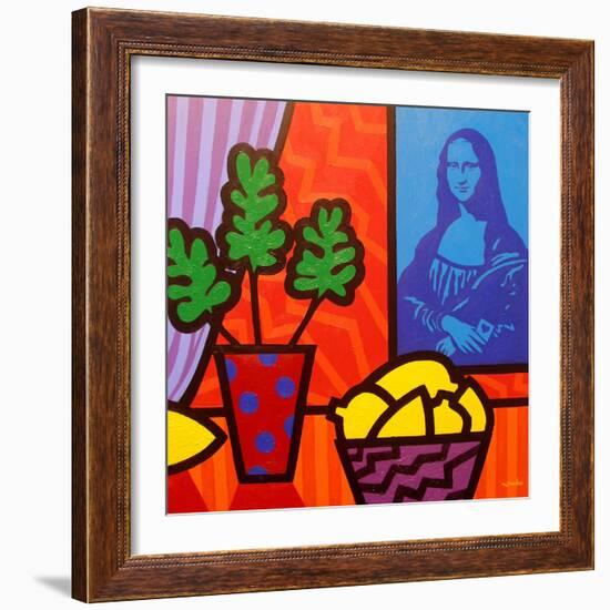 Still Life with Matisse and Mona Lisa-John Nolan-Framed Giclee Print