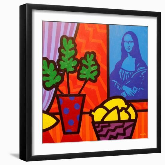 Still Life with Matisse and Mona Lisa-John Nolan-Framed Giclee Print