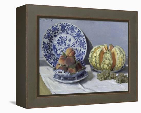 Still Life with Melon-Claude Monet-Framed Premier Image Canvas