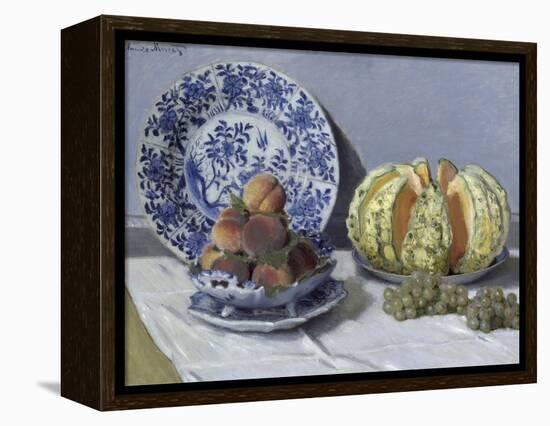 Still Life with Melon-Claude Monet-Framed Premier Image Canvas