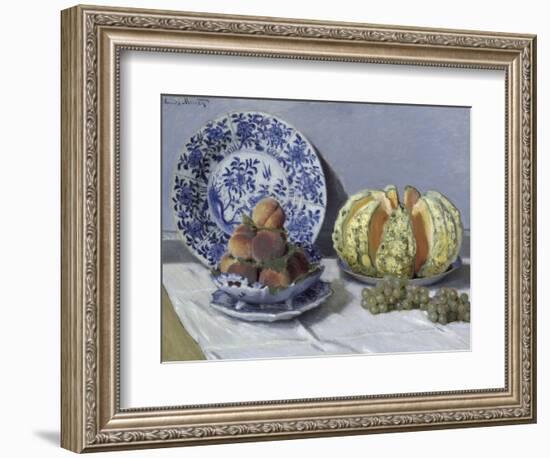 Still Life with Melon-Claude Monet-Framed Premium Giclee Print
